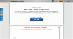 Desktop Screenshot of federalbudgetchallenge.org